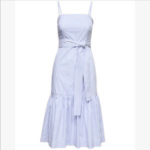 banana republic stripe super-stretch midi dress